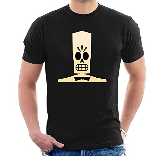 DIANXIAOERR Hombre Grim Fandango Face Easy Short Sleeved Camiseta/T-Shirt XX-Large