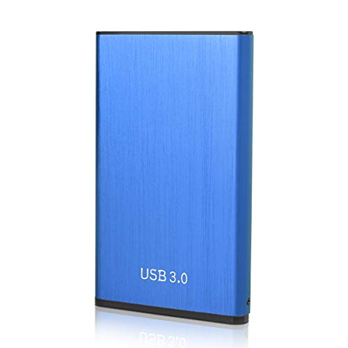 Disco Duro Externo 1tb Portátil 2.5", USB3.0 SATA HDD Almacenamiento para PC, Mac, MacBook, Chromebook, Xbox (1tb, Azul)
