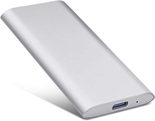 Disco duro externo portátil de 2 TB con USB 3.1 para PC, Mac, ordenador de sobremesa, portátil (2 TB, plateado)