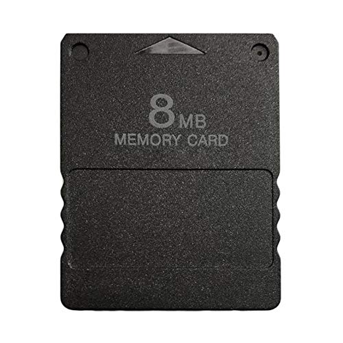 Diseño Compacto Negro Tarjeta de Memoria de 8 MB Tarjeta de expansión de Memoria Adecuado para Playstation 2 PS2 Negro Tarjeta de Memoria de 8 MB - Negro