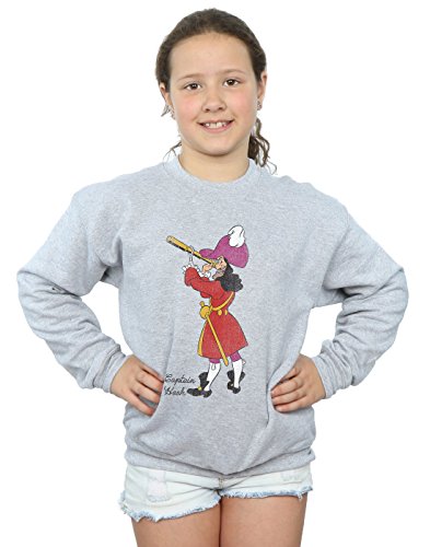 Disney Chicas Peter Pan Classic Capit¨¢n Hook Sudadera 9-11 a?os Sport Grey