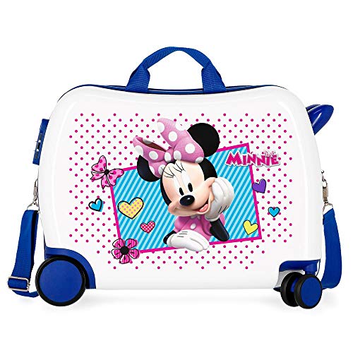 Disney Enjoy Minnie Icon Maleta Infantil Azul 50x38x20 cms Rígida ABS Cierre combinación 34L 2,3Kgs 4 Ruedas Equipaje de Mano