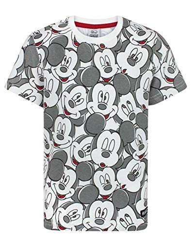 Disney Mickey Mouse Face All Over Print Boy's T-Shirt (11-12 Years)