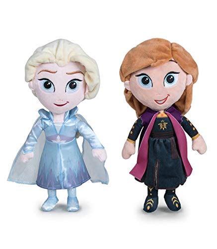 Disney - Peluches 11'81"30cm Princesas Frozen 2 - Elsa y Anna Calidad, Super Soft, 1 unidad [modelo surtido]