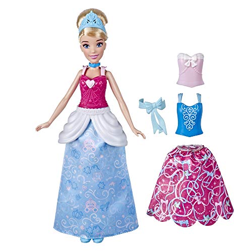 Disney Princess- Muñeca de Moda de Cenicienta Princesa con Trajes a presión, Mezcla y combina, Juguete para niñas de 3 años en adelante (Hasbro E95915L0)