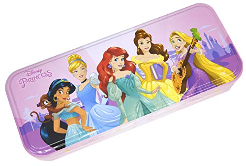 Disney Princess Triple Layer Beauty Tin - Neceser Princesa, Set de Maquillaje para Niñas - Maquillaje Princesas - Selección de Productos Seguros en un Estuche con 3 Pisos
