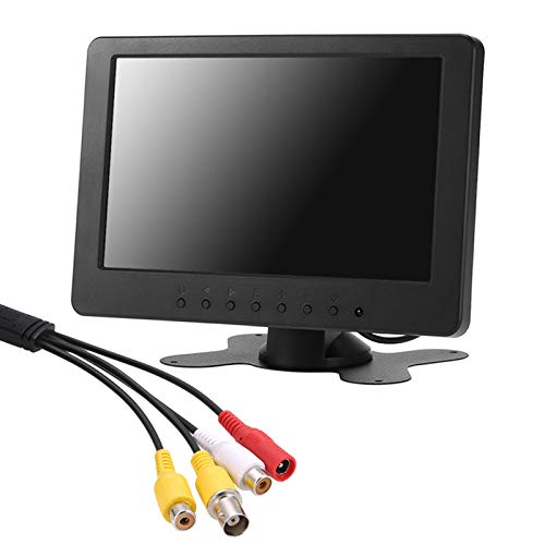 Docooler S701de 7Pulgadas TFT LCD Monitor de Pantalla de 16: 9?1024?* 600?BNC AV Video Audio para PC de Seguridad VCD DVD de la UE Conector