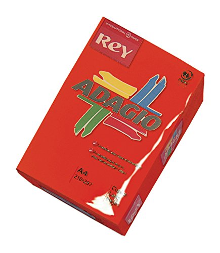 Dohe 30217 - Pack de 500 papeles, DIN A4, 80 g, color rojo intenso