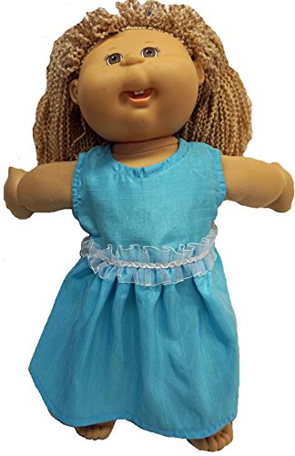 Doll Clothes Superstore Vestido Azul Brillante para muñecas de Parche de repollo