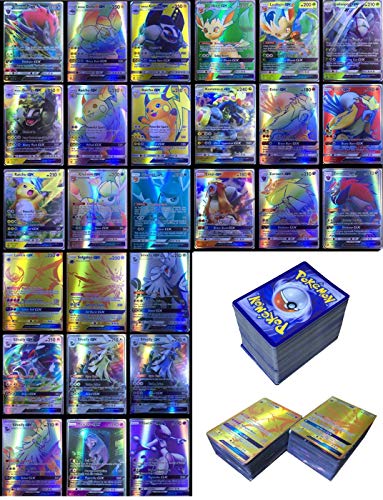Dorara 200 Piezas Pokemon Tarjetas GX sin repeticiones, Tarjetas Flash de Pokemon, Juego de Cartas Puzzle Fun, Cartas coleccionables, Mejor Regalo Infantil