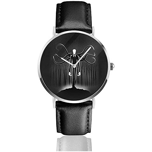 El Reloj de Cuero de Cuarzo Pale One Watches con Correa de Cuero Negra para Regalo de colección