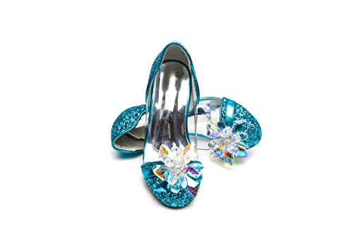 ELSA & ANNA® Última Diseño Niñas Princesa Reina de Nieve Partido Zapatos Zapatos de Fiesta Sandalias BLU14-SH (BLU14-SH, Euro 28-Longitud:18.7cm)