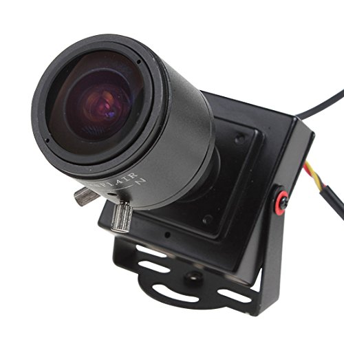 ePathChina - Cámara espía pequeña para vigilancia, con visión nocturna por infrarrojos, sistema de codificación de señal PAL, objetivo manual de 2,8 a 12 mm, resolución 600 TVL, sensor CMOS 1/3 HD, CC de 12 V, cámara oculta de seguridad a color con vídeo 
