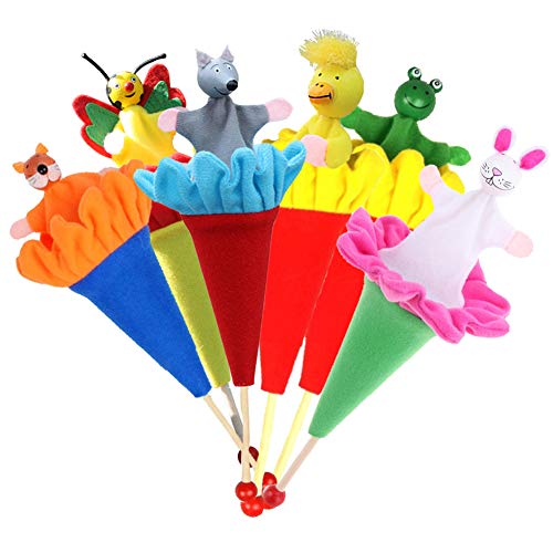 EQLEF Juguete Interactivo, Juguete para esconder y Buscar Juguete Interactivo, pequeño y de Peluche, Animal Marioneta de Mano Juguete Interactivo para niños Fiesta de cumpleaños - 6 Piezas
