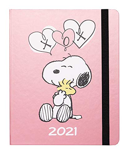 ERIK - Agenda 2021 semana vista Snoopy, Edición premium, 17 meses (16,5x20 cm)