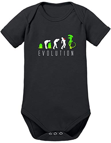 Evolution Alien - Body para bebé negro 12-1-8 meses