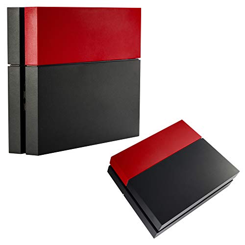 eXtremeRate Funda Externa Carcasa Exterior Cubierta reemplazable Tapa Intercambiable esmerilada para la Consola del Playstation 4 PS4 Original Rojo