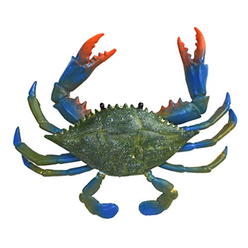 Faguo Criaturas increíbles Cangrejo Azul Figura de Juguete Pintado Realista Modelo Juguetes de Agua