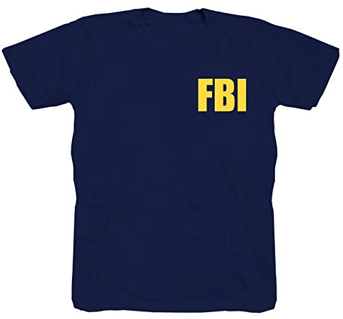 FBI - Camiseta de manga corta, diseño de LKA CSI Navy CIS America Criminal Intent Minds Estados Unidos azul marino M