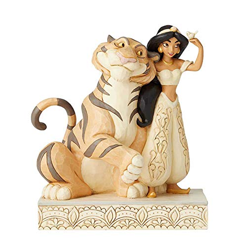 Figura de Jazmin y el tigre Raja de Aladín, Disney Traditions, Resina, Multicolor, Enesco