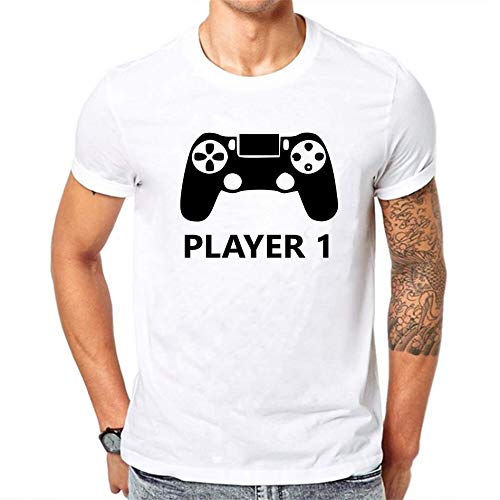 FUNNY CUP Camiseta y Body Diseño Player 1 y Player 2. Elegir Talla de Camiseta y Body. Precio por Separado en Cada Producto. (M)