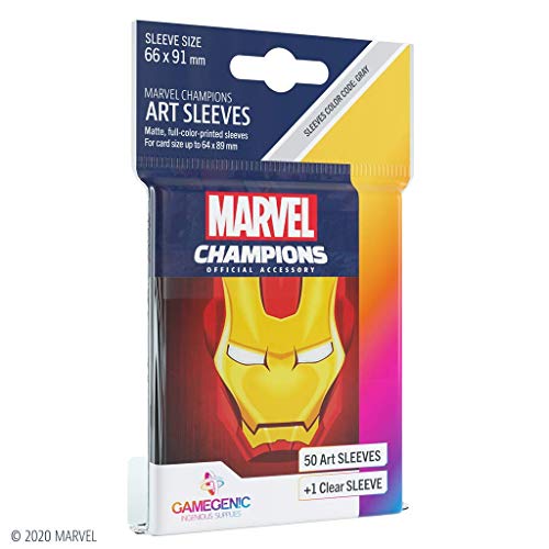 GAMEGEN!C- Marvel Champions Sleeves Iron Man, Color (G10091)