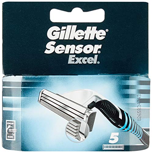 Gillette Sensor Excel - Recambio De Maquinilla De Afeitar Para Hombre - 5 Recambios