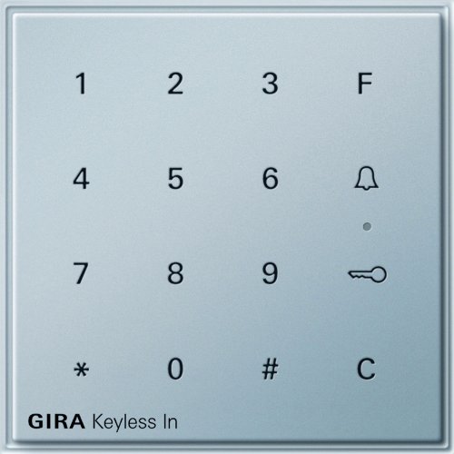 Gira 260565 Keyless In - Módulo para Introducir códigos numéricos (Aluminio)