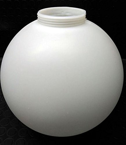 Globo iluminación, polietileno/politeno blanco Diámetro 25 centimetros con rosca 10 centimetros