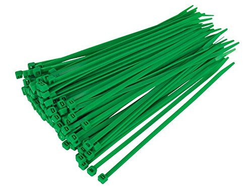 Gocableties Paquete de 100 bridas para cables verdes, 300 mm x 4,8 mm, de nailon resistentes de gran calidad