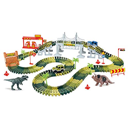 GQF Track Toys,Pista Variable,Juguetes educativos para niños,Juguetes Modelo de Dinosaurio,Bloques de construcción para niños,Regalos de cumpleaños para niños