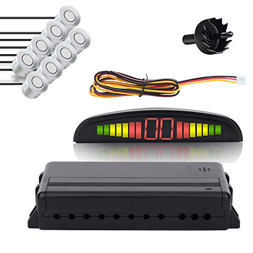 Hengda 8 Sensor Aparcamiento Kit estacionamiento Trasera estacionamiento Ayuda sensores con Pantalla LED Buzz Alerta