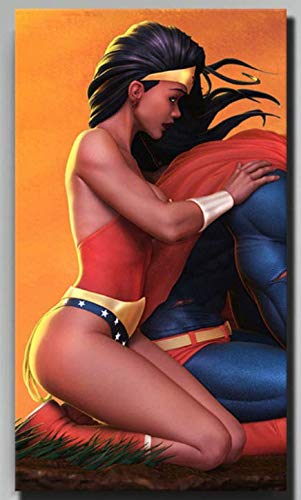 H/M Película DC Comic Poster GAL Gadot Supergirl Superman Chris Pine (Chris Pine) Impresión De Lienzo Arte De La Pared Imagen Sala De Estar Decoración del Hogar Sin Marco 40X50Cm 4359G