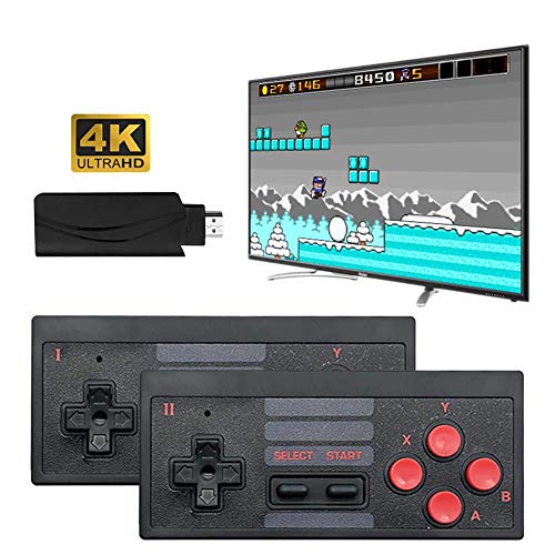 hook.s Consola de Videojuegos 4K HDMI Construido en 628 Juegos clásicos, Mini Consola Retro, Salida de Controlador inalámbrico, Reproductores duales, Videojuegos para niños, niños