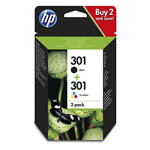 HP 301 - Pack de 2 cartuchos de tinta, color y negro