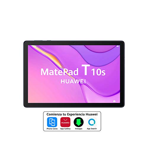 HUAWEI MatePad T10s - Tablet de 10.1" con pantalla FullHD (WiFi, RAM de 3GB, ROM de 64GB, procesador Kirin 710A, Altavoces cuádruples, EMUI 10.1, Huawei Mobile Services), Color Azul