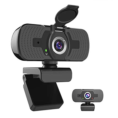iAmotus Webcam 1080P Full HD con Micrófono Incorporado y Cubierta de Privacidad Cámara Web Mini USB Plug Play Webcam para Video Chat y Grabación, Compatible con PC Windows, Computadora Mac