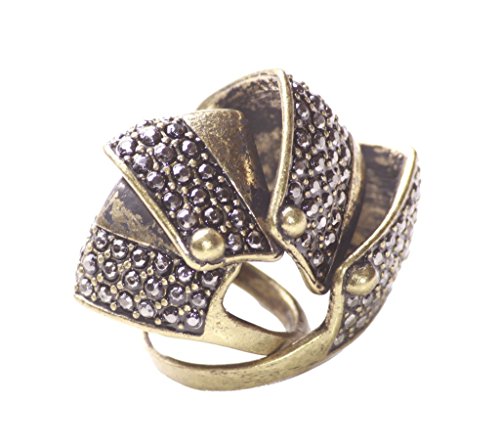 impactful- Armour estilo diamantes de & conectado, Bronce Antiguo & Ring. Mano (zx81)