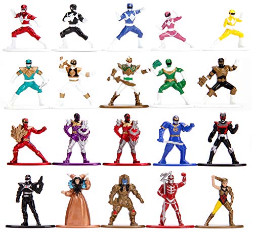 Jada Toys 253255015 Power Rangers - Juego de 20 figuritas coleccionables (4 cm)