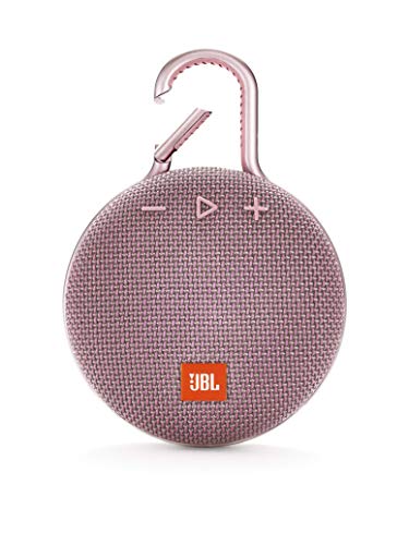 JBL Clip 3 - Altavoz inalámbrico portátil con Bluetooth, parlante resistente al agua (IPX7), hasta 10h de música continua, rosa