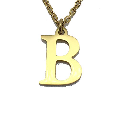 Jey Collar Letra Inicial Nombre Mujer (Oro, B)