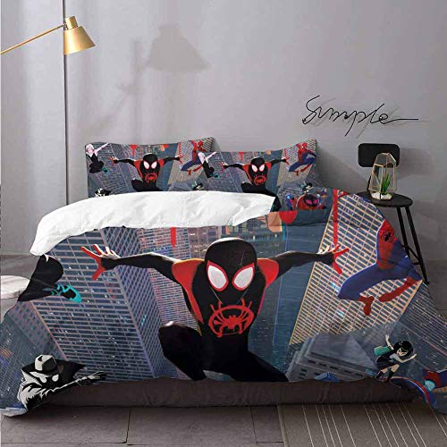 Juego de cama de 3 piezas, diseño de Spiderman Into The Spider Verse.