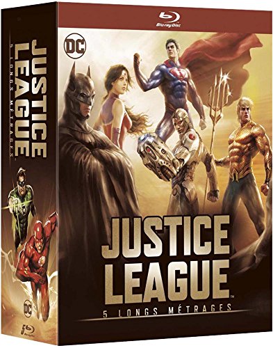 Justice League - 5 longs métrages : Le paradoxe Flashpoint + Guerre + Le Trône de l'Atlantide + Dieux et monstres + vs les Teen Titans [Francia] [Blu-ray]