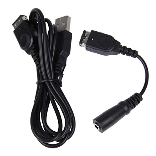 JVSISM Cable del Cargador Y 3.5Mm Jack de Uricular Cabledel Adaptador para Gameboy Advance SP