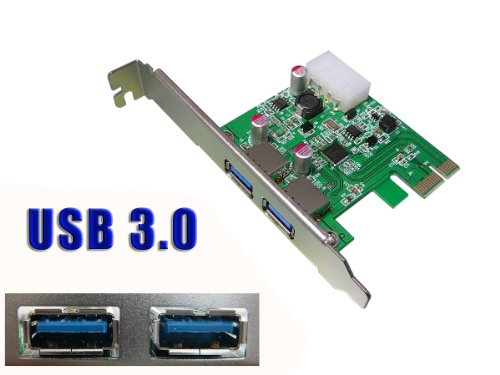 Kalea-Informatique - Tarjeta controladora PCI Express(PCI-E) a USB 3.0 (2 puertos USB 3.0 SuperSpeed, chipset NEC D720200/202, retrocompatible USB 2.0)