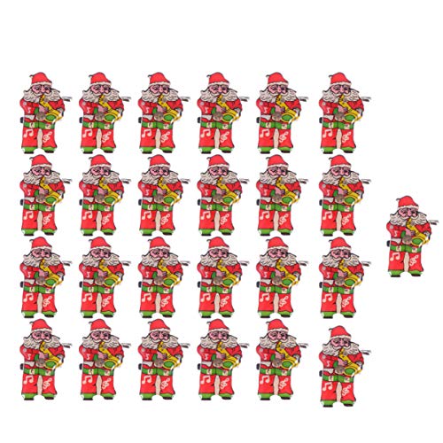 KESYOO 25 Piezas Pines de Esmalte con Brillo Navideño Música Santa Claus Led Broches Brillantes Boutonniere Luminoso Mujeres Niñas Camisa Mochila Joyería Regalos