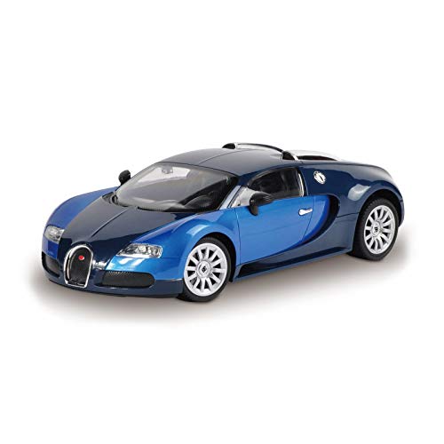 Kidztech - Coche con Mando a Distancia Compatible con Bugatti Veyron 16.4 - Licencia Oficial - Bugatti RC Radiocontrolado 2.4 GHz - Color Azul - Escala 1/12