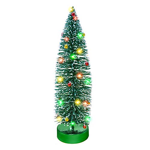 KPCB Tech Mini árbol de Navidad con Brillo para Mesa, 35 cm, Verde