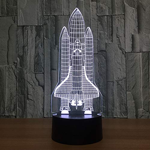 Lámpara de Mesa Creativa Modelo Cohete 7 lámpara de Mesa Que Cambia de Color luz de Noche Nueva 4 Interruptor táctil