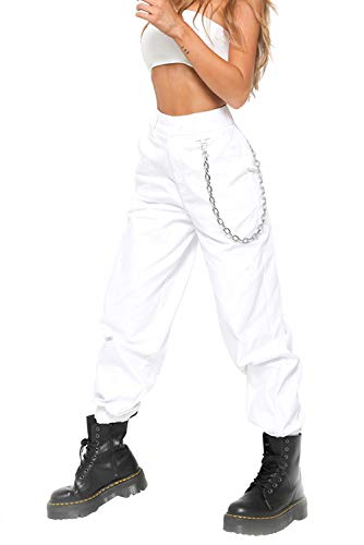 Landove Mujer Pantalones - Blanco - Medium